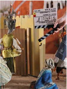 Installationsaufnahme der Dreharbeiten: Wael Shawky, Cabaret Crusades III: The Secrets of Karbalaa, 2014, Courtesy the artist and Sfeir-Semler Gallery Beirut/Hamburg, Foto: Kunstsammlung