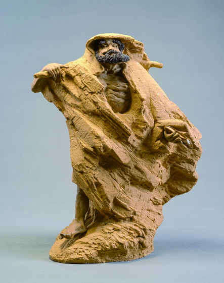 Li-Zeng_Bodhi-Dharma_traversant_la_riviere_54x48x24cm_2012