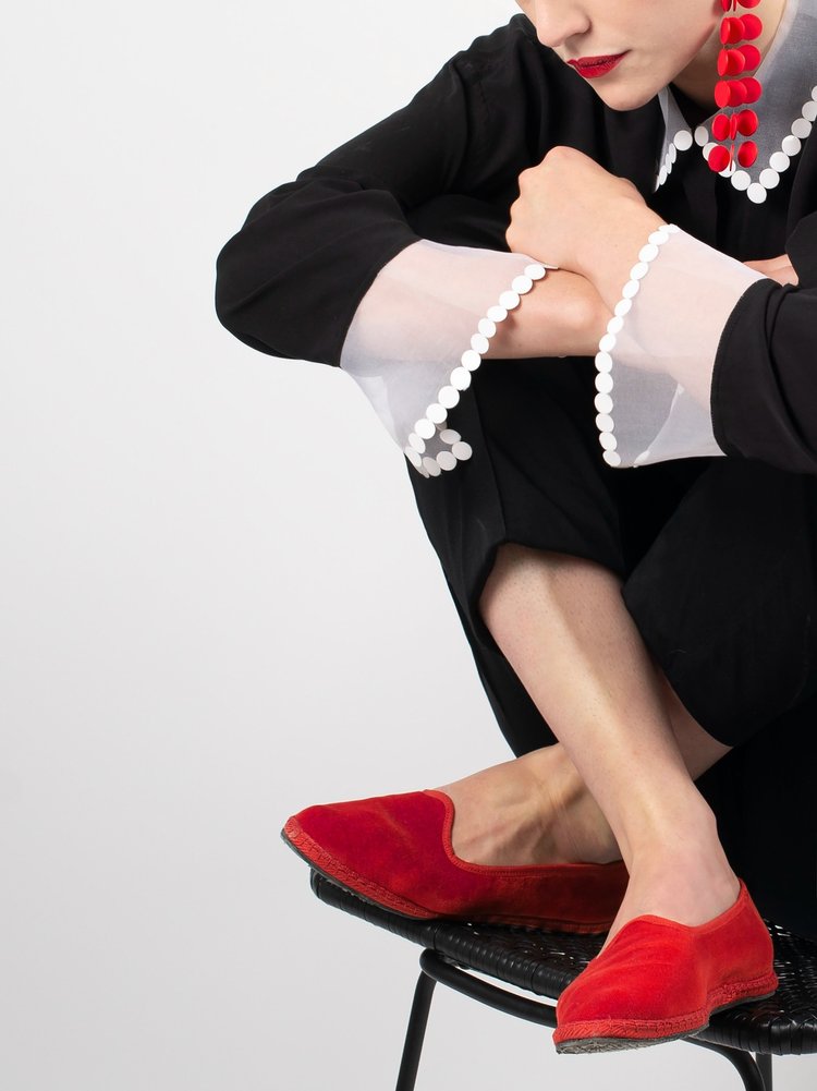 Organzaspitzenkragenund-manschetten