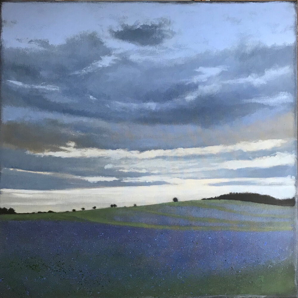 Frauke Weldin "Goehrde" Landschaftsbild, Acryl auf Leinwand, 2020 | Foto: Galerie Hilde Leiss