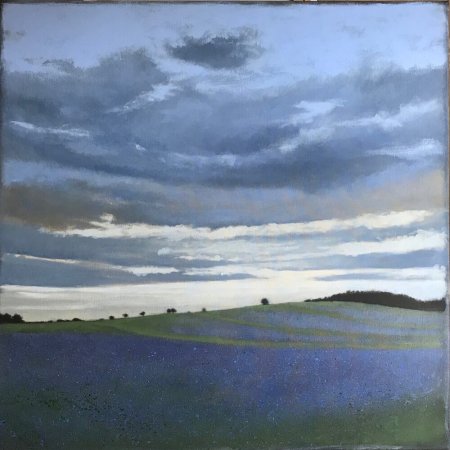 Frauke Weldin "Goehrde" Landschaftsbild, Acryl auf Leinwand, 2020 | Foto: Galerie Hilde Leiss